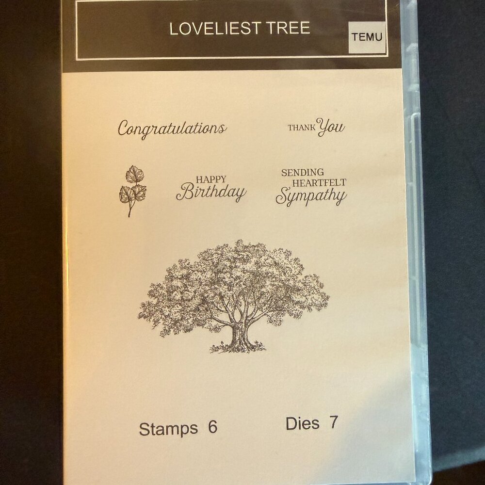 Temu Stamps and Dies Loveliest Tree